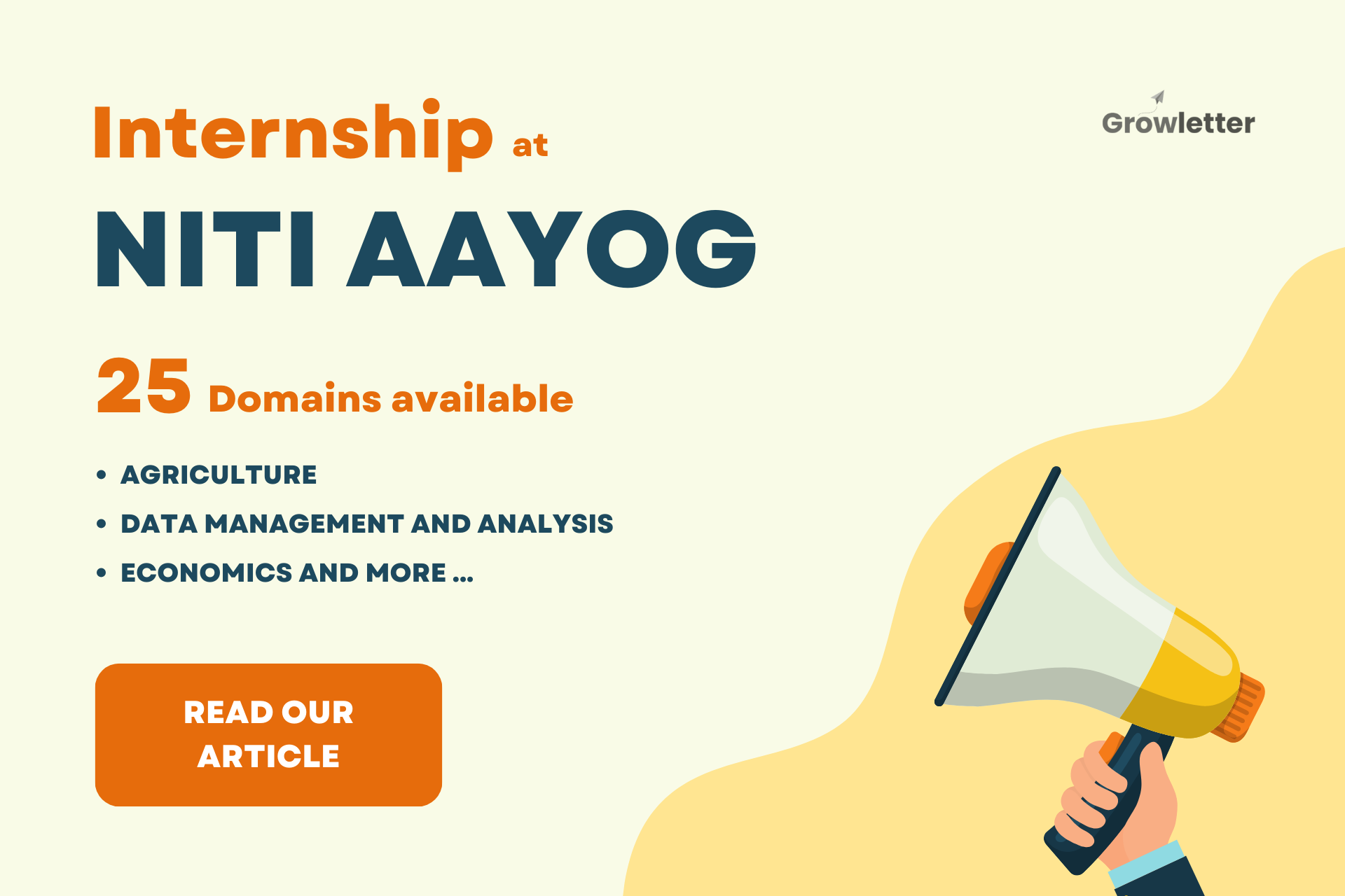 Internship opportunity at NITI Aayog, Government of India